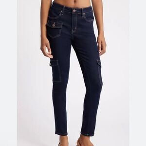 Patch cargo skinny jeans